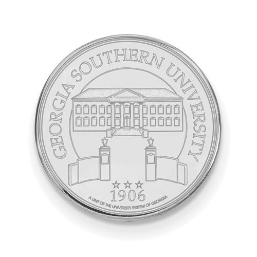 Sterling Silver Rhodium-plated LogoArt Georgia Southern University Crest Lapel Pin