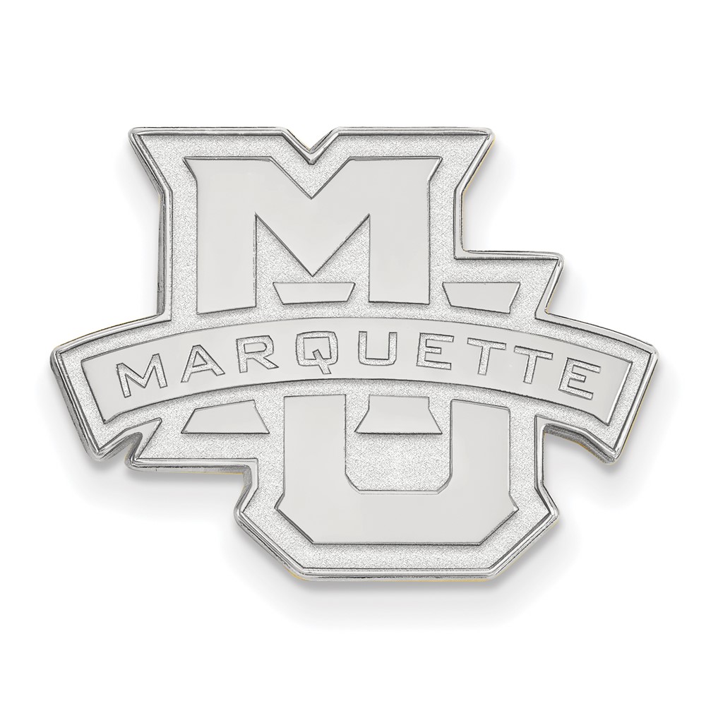 Sterling Silver Rhodium-plated LogoArt Marquette University Lapel Pin