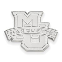 Sterling Silver Rhodium-plated LogoArt Marquette University Lapel Pin view 1