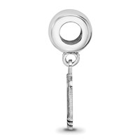 Sterling Silver Rhodium-plated LogoArt Ohio University Small Dangle Bead Charm view 2