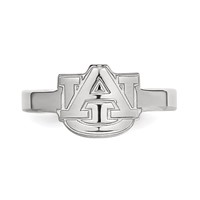 Sterling Silver Rhodium-plated LogoArt Auburn University Toe Ring view 4