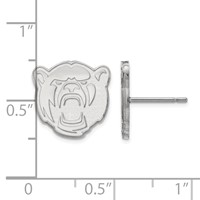 Sterling Silver Rhodium-plated LogoArt Baylor University Small Post Earrings view 2