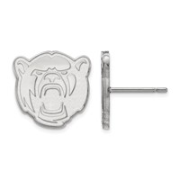 Sterling Silver Rhodium-plated LogoArt Baylor University Small Post Earrings view 1