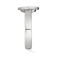Sterling Silver Rhodium-plated LogoArt Clemson University Tiger Paw Toe Ring view 3