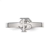 Sterling Silver Rhodium-plated LogoArt Florida State University F-s Toe Ring view 4
