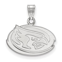 Sterling Silver Rhodium-plated LogoArt Iowa State University Cardinal Small Pendant view 1