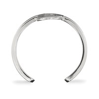 Sterling Silver Rhodium-plated LogoArt Michigan State University Letter S Toe Ring view 2