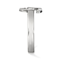 Sterling Silver Rhodium-plated LogoArt Michigan State University Letter S Toe Ring view 3