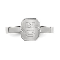Sterling Silver Rhodium-plated LogoArt North Carolina State University N-c-s Toe Ring view 4