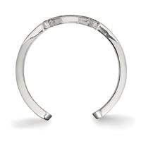 Sterling Silver Rhodium-plated LogoArt the Ohio State University Toe Ring view 2
