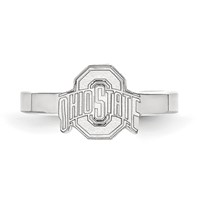 Sterling Silver Rhodium-plated LogoArt the Ohio State University Toe Ring view 4