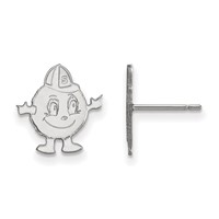 Sterling Silver Rhodium-plated LogoArt Syracuse University Mascot Small Post Earrings view 1