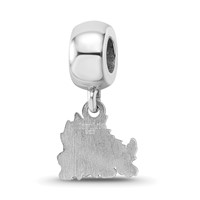 Sterling Silver Rhodium-plated LogoArt Texas Christian University Horned Frog Small Dangle Bead Charm view 5