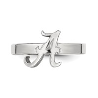Sterling Silver Rhodium-plated LogoArt University of Alabama Toe Ring view 4