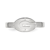 Sterling Silver Rhodium-plated LogoArt University of Georgia Letter G Toe Ring view 4