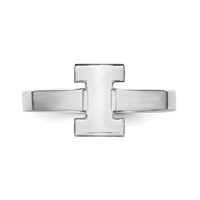 Sterling Silver Rhodium-plated LogoArt University of Illinois Letter I Toe Ring view 4