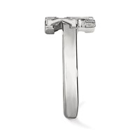 Sterling Silver Rhodium-plated LogoArt University of Kentucky U-k Toe Ring view 3