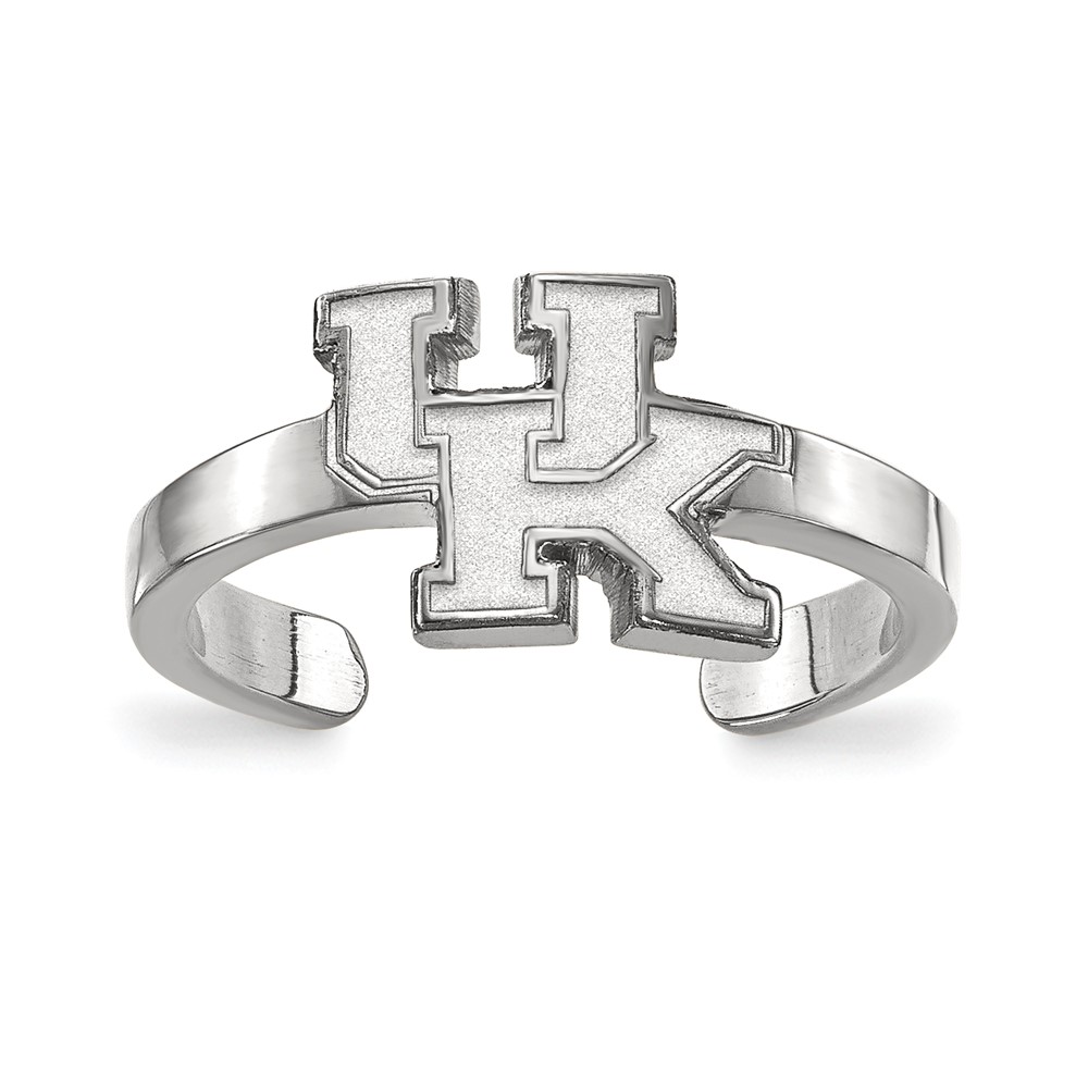 Sterling Silver Rhodium-plated LogoArt University of Kentucky U-k Toe Ring