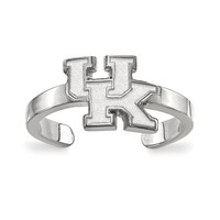 Sterling Silver Rhodium-plated LogoArt University of Kentucky U-k Toe Ring view 1