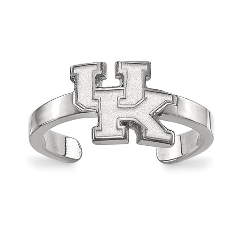 Sterling Silver Rhodium-plated LogoArt University of Kentucky U-k Toe Ring