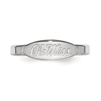 Sterling Silver Rhodium-plated LogoArt University of Mississippi Ole Miss Toe Ring view 4