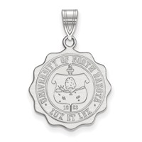 Sterling Silver Rhodium-plated LogoArt University of North Dakota Large Crest Pendant view 1