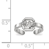 Sterling Silver Rhodium-plated LogoArt University of South Carolina Toe Ring view 5