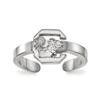 Sterling Silver Rhodium-plated LogoArt University of South Carolina Toe Ring view 1