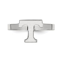 Sterling Silver Rhodium-plated LogoArt University of Tennessee Letter T Toe Ring view 4