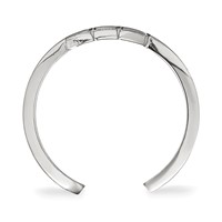 Sterling Silver Rhodium-plated LogoArt University of Wisconsin Letter W Toe Ring view 2