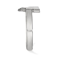 Sterling Silver Rhodium-plated LogoArt University of Wisconsin Letter W Toe Ring view 3