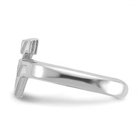 Sterling Silver Rhodium-plated LogoArt West Virginia University W-v Toe Ring view 3