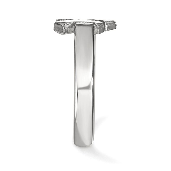 Sterling Silver Rhodium Plated Major League Baseball LogoArt New York Yankees N-Y Toe Ring