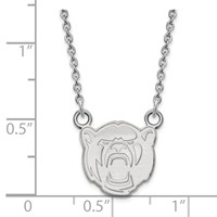 Sterling Silver Rhodium-plated LogoArt Baylor University Small Pendant Necklace - 18in view 3