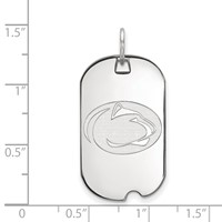 Sterling Silver Rhodium-plated LogoArt Penn State University Lion Small Dog Tag Pendant view 2