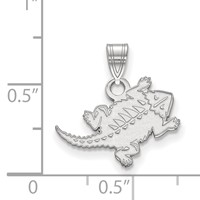 Sterling Silver Rhodium-plated LogoArt Texas Christian University Horned Frog Small Pendant view 2