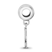 Sterling Silver Rhodium-plated LogoArt University of Louisville Letter L Small Dangle Bead Charm view 2