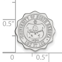 Sterling Silver Rhodium-plated LogoArt University of North Dakota Crest Lapel Pin view 3