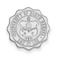 Sterling Silver Rhodium-plated LogoArt University of North Dakota Crest Lapel Pin view 1
