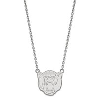 Sterling Silver Rhodium-plated LogoArt Baylor University Large Pendant Necklace, 18" view 2