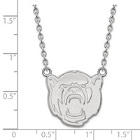 Sterling Silver Rhodium-plated LogoArt Baylor University Large Pendant Necklace, 18" view 3