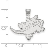 Sterling Silver Rhodium-plated LogoArt Texas Christian University Horned Frog Large Pendant view 2