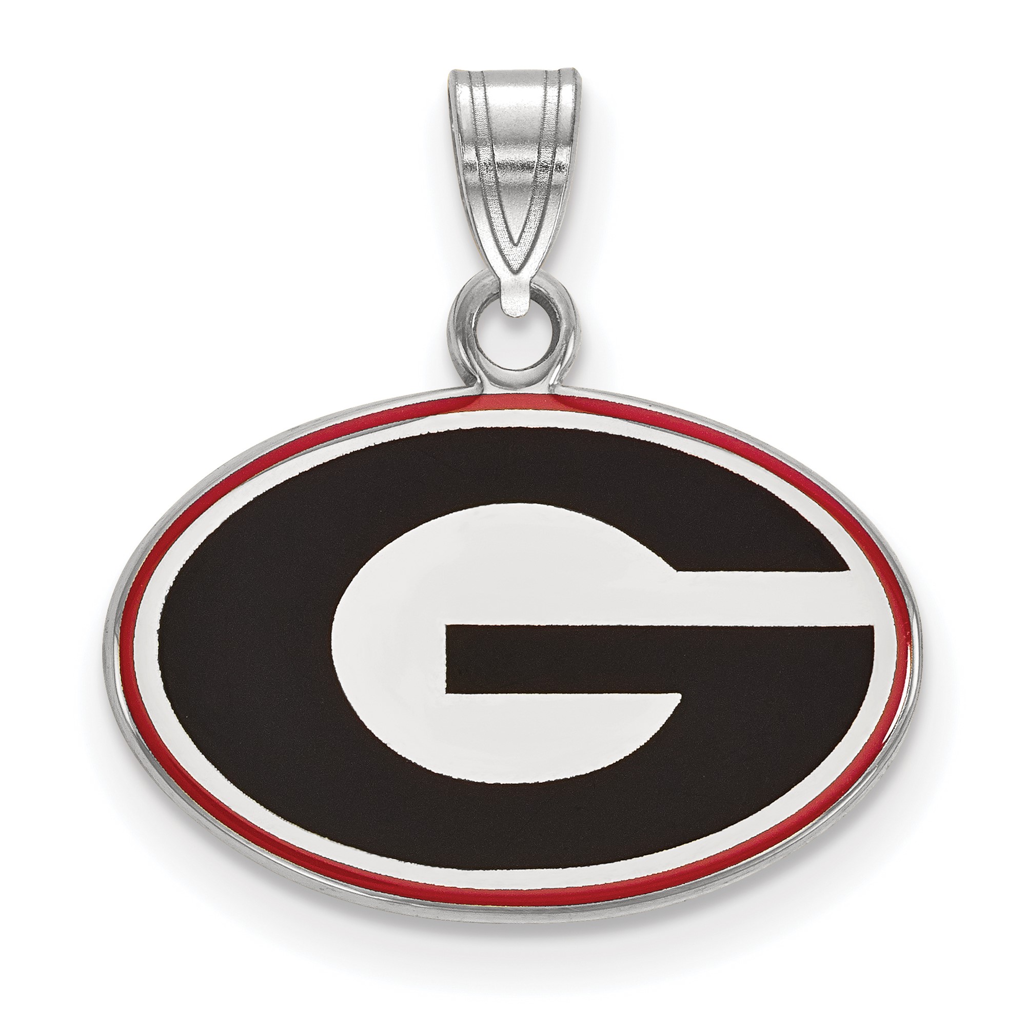 Georgia Bulldogs Letter G Small Enameled Pendant Sterling Silver/Gold