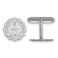 Sterling Silver Rhodium-plated LogoArt University of North Dakota Crest Cuff Links view 1