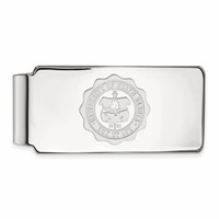 Sterling Silver Rhodium-plated LogoArt University of North Dakota Crest Money Clip view 1