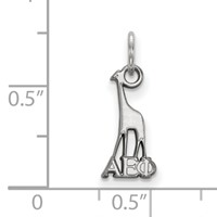 Sterling Silver Rhodium-plated LogoArt Alpha Epsilon Phi Sorority Symbol Extra Small Pendant view 2