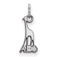 Sterling Silver Rhodium-plated LogoArt Alpha Epsilon Phi Sorority Symbol Extra Small Pendant view 1