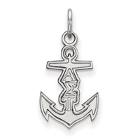 Sterling Silver Rhodium-plated LogoArt Alpha Sigma Tau Sorority Symbol Extra Small Pendant view 1