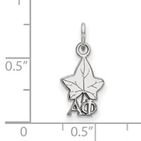 Sterling Silver Rhodium-plated LogoArt Alpha Phi Sorority Symbol Extra Small Pendant view 2