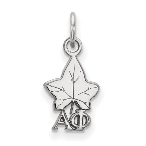 Sterling Silver Rhodium-plated LogoArt Alpha Phi Sorority Symbol Extra Small Pendant